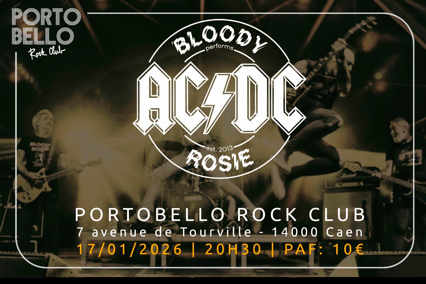 AC/DC by Bloody Rosie : Concert exceptionnel le 17 janvier 2026 @Caen ...