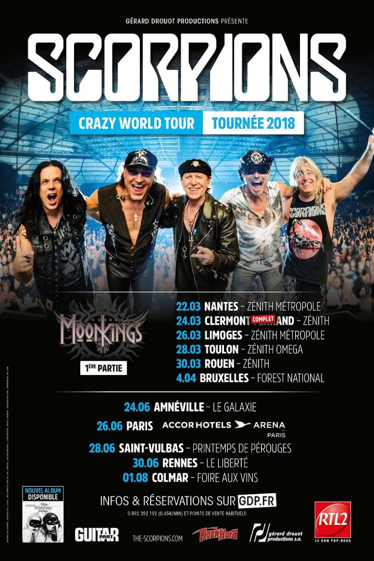 scorpions crazy world tour dates